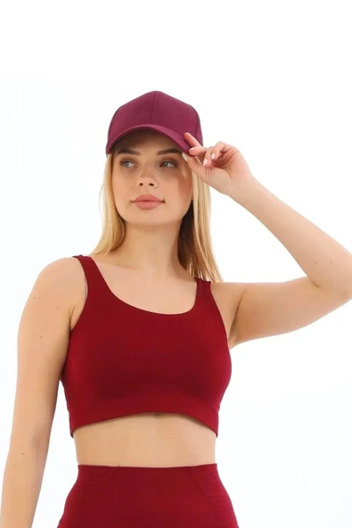 Özel Üretim Göğüs Toparlayıcı Sarkma Önleyen Spor Günlük Kalın Askılı Pedli Fitilli Crop Büstiyer - 3