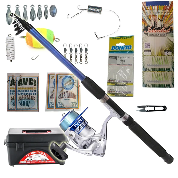 Kampanyalı Full 360cm Balıkçılık Seti Kıyı Olta Takım Seti ürün görseli 1