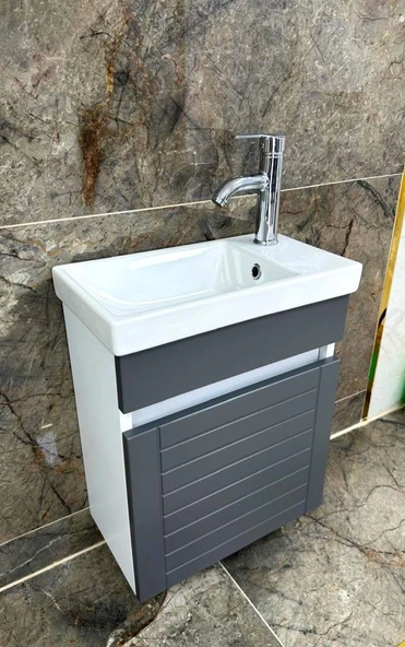 Beta Plus Antrasit Banyo Dolabı Alt Modül 45 cm - 5