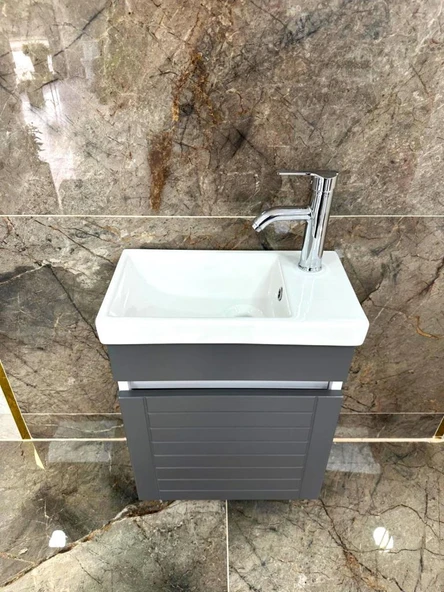 Beta Plus Antrasit Banyo Dolabı Alt Modül 45 cm - 4