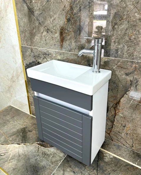 Beta Plus Antrasit Banyo Dolabı Alt Modül 45 cm - 2