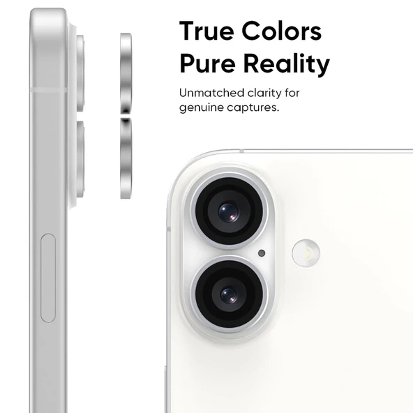 iPhone 16 / iPhone 16 Plus Raze Metal Kamera Lens Koruyucu - 3