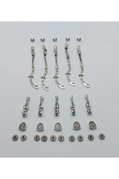 Zülfikar Kılıç Püskül Seti (5 Adet Tesbih Yapımı Malzemesi) - 2