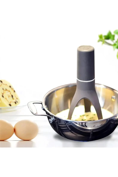 Çorba Karıştırıcı Portatif Pilli Otomatik Tencere Pratik Çorba Yoğurt Yemek Sos Çırpıcı - 4