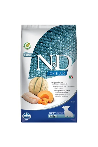 N&D Nd Ocean Morina Balıklı Balkabaklı Mini Yavru Köpek Maması 2,5 Kg