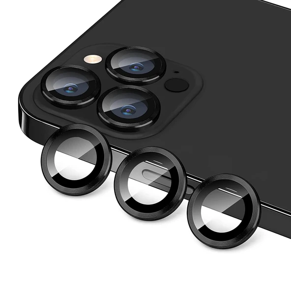 iPhone 14 Pro / iPhone 14 Pro Max Raze Metal Kamera Lens Koruyucu - 12