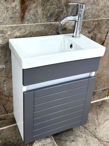 Beta Plus Antrasit Banyo Dolabı Alt Modül 45 cm