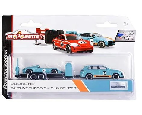 Majorette Porsche Cayenne Turbo S + 918 Spyder Model Araba ürün görseli