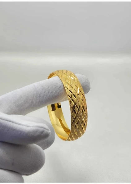 22 AYAR ALTIN KAPLAMA 1.5 CM CNC BİLEZİK BAKLAVA MODEL ( adet fiyatıdır )