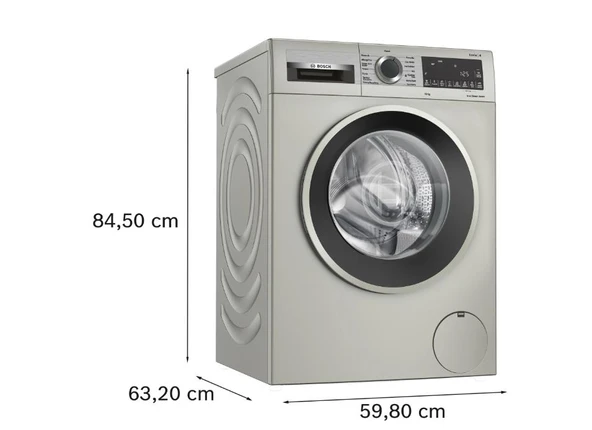 BOSCH WGA252ZXTR 10 KG 1200 DEVİR ÇAMAŞIR MAKİNESİ GÜMÜŞ - Resim 5