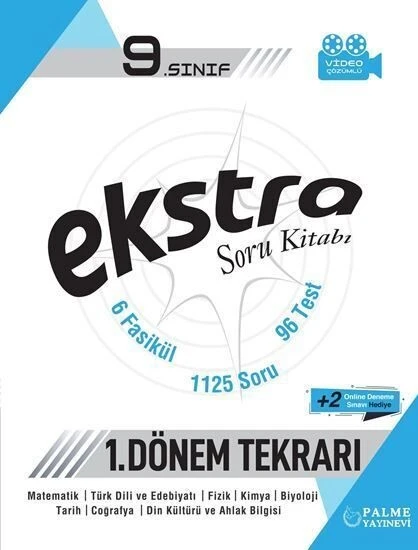 9. Sınıf 1. Dönem Tekrarı Ekstra Soru Bankası Palme Yayınları