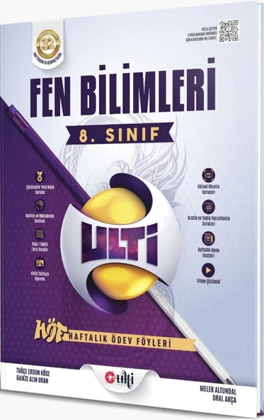 8. Sınıf LGS Fen Bilimleri Haftalık Ödev Föyleri Ulti Yayınları ürün görseli 1