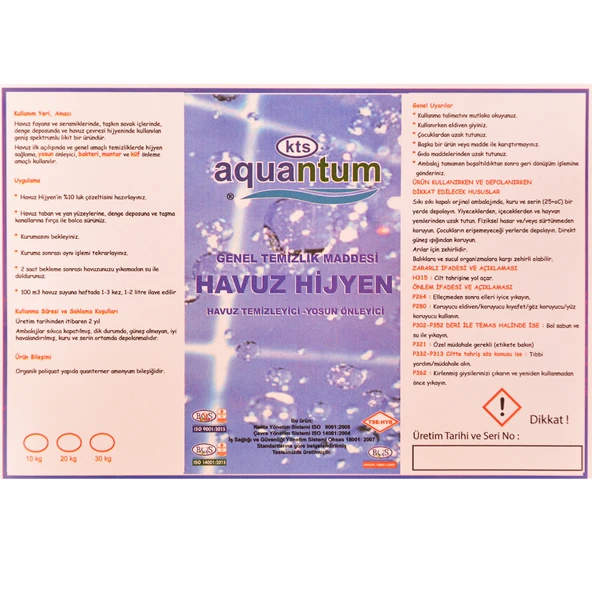 Aquantum 20 Kg Havuz Çevre ve Ayak Hijyeni - Liquid Foot Washer-ToptancıyızBiz - 2