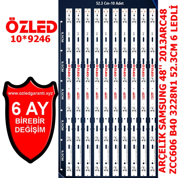 BM-20 (10X6LED) ARÇELİK 48" B-246 RTL0246 2013ARC48 ZCC606 B40 3228N1 52.3CM 6 LEDLİ ürün görseli 1