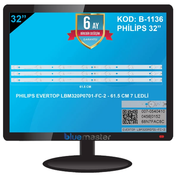BM-24 (3x7LED) PHİLİPS 32" B-1136 LBM320P0701-FC-2 - Resim 1