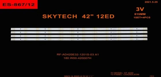BM-240 (4X12LED 81,5CM) SKYTECH 42" RTL4223 RF-AD420E32-1201S-03 , 180.WOO-420007H , SANYO LE106S16FM, LE106S16SM LED BAR GEN867 TK-129 - Resim 3