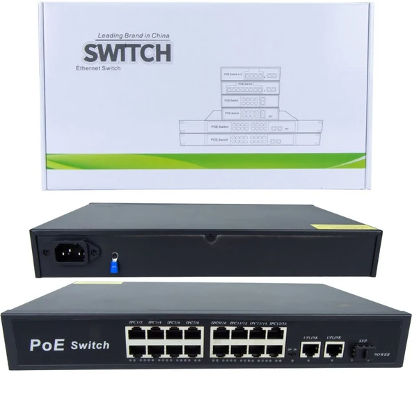 İRONSTAR IRS162 16+2 PORT +1 SFP 10/100 MEGABİT POE SWİTCH