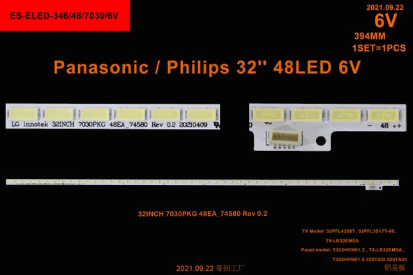 BM-5036 (1X48LED) PHİLİPS 32" B-591 39,4CM Philips 32PFL4268T, Philips 32PFL3517T-60, Panasonic TX-LR32EM5A NO4 - Resim 2