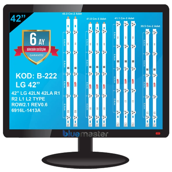 BM-14 (2X5LED-3X5LED-3X5LED-2XLED) LG 42'' B-222 RTL0225 42LN 42LA ROW2.1 REV0.6 6916L-1413A