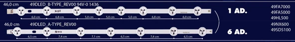 BM-58 (6X7LED-1X8LED) VESTEL 49" B-113 RTL0116 VES490UNDL-2D-N01 &49FA5000 & 49HL500 & 49NX600 & 49SD5100 &  49FA7000  49SD6100 & 49FA3000 & 49HL6005 & 49R6012F & 49HL550 49DLED_B-TYPE_REV0094V-0 1436 - Resim 4