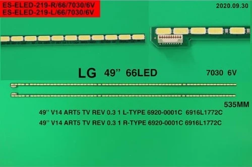 BM-5029 (2X66LED 53,5) LG 49" B-571 RTL0552 AG-A6 94V-0 1506 V14 ART5 TV REV0.3 1 R-TYPE 6920L-0001C RJ7418 JB 6916L1723C 66LEDLİ 53.4CM ürün görseli 1
