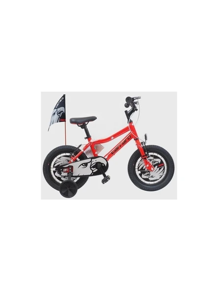 Carraro Red Eagle Alüminyum Kadro 14 Jant Çocuk Bisikleti Kırmızı Siyah