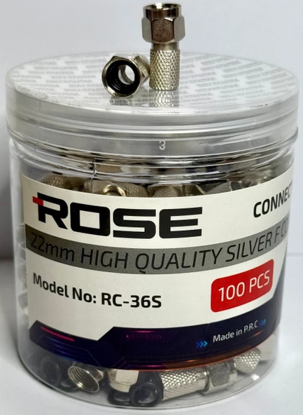 ROSE KUTULU 22MM EF KONNEKTÖR PREMİUM RG6(100LÜ) RC-36S