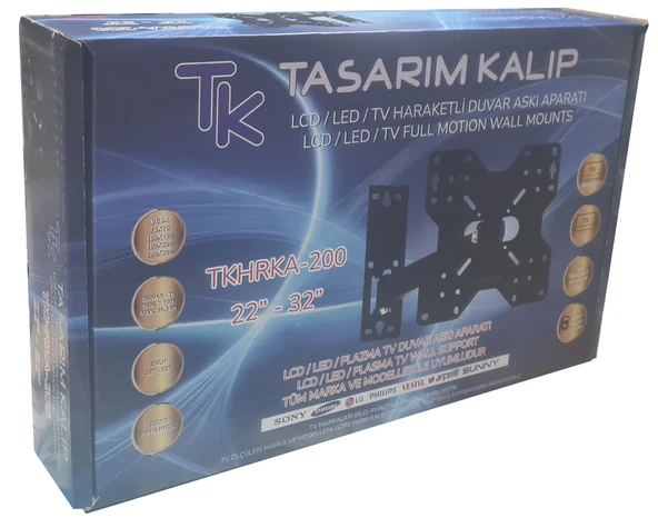 TK TKHRKA-200 22"-32" HAREKETLİ ASKI APARATI - Resim 2