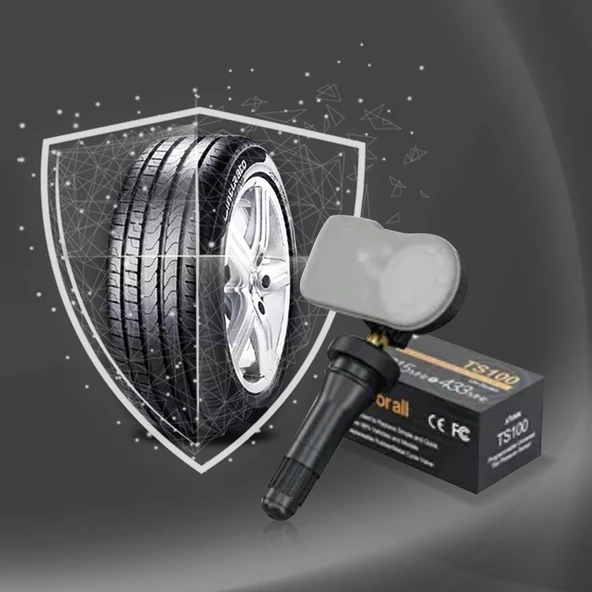 XTool TS100R Çift Frekanslı Metal Versiyon Programlanabilir Lastik Basıncı İzleme Sistemi Sensörü - 3