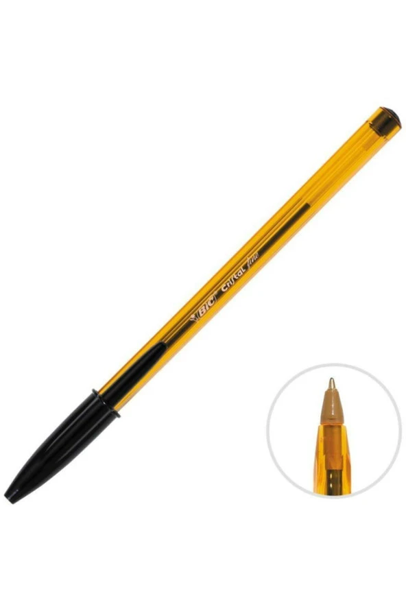 Bic Tükenmez Kalem Cristal 0.8 MM Siyah Fine 872731 (1 Paket 50 Adet)