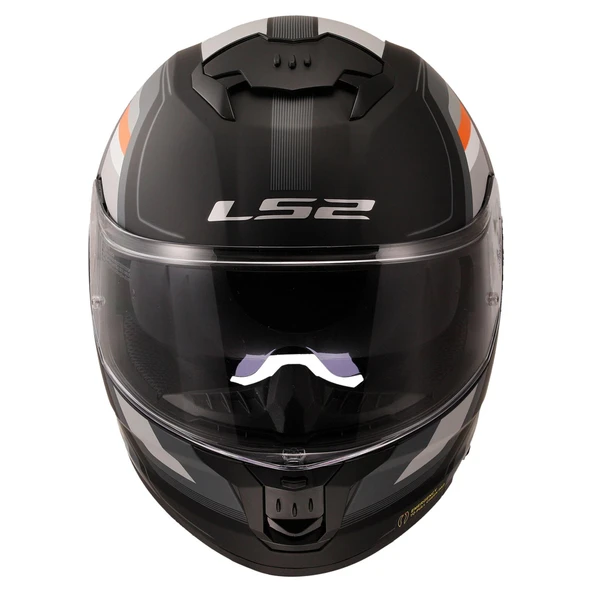 LS2 STREAM 2 VINTAGE MAT SİYAH-GRİ-BEYAZ-KIRMIZI KASK - Resim 5