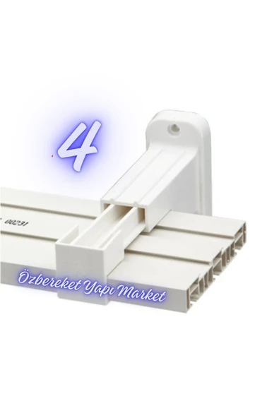 özbereketyapimarket Perde Rayı Korniş L Ayak Duvara Montaj Askı Aparatı 4 Adet