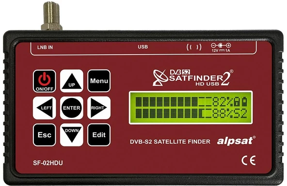 ALPSAT SF02-HD-USB SATFİNDER 2 UYDU AYAR CIHAZI - Resim 1
