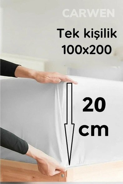 Tek Kişilik Ranforce Pamuk Kumaş Lastikli Çarşaf Seti - 4