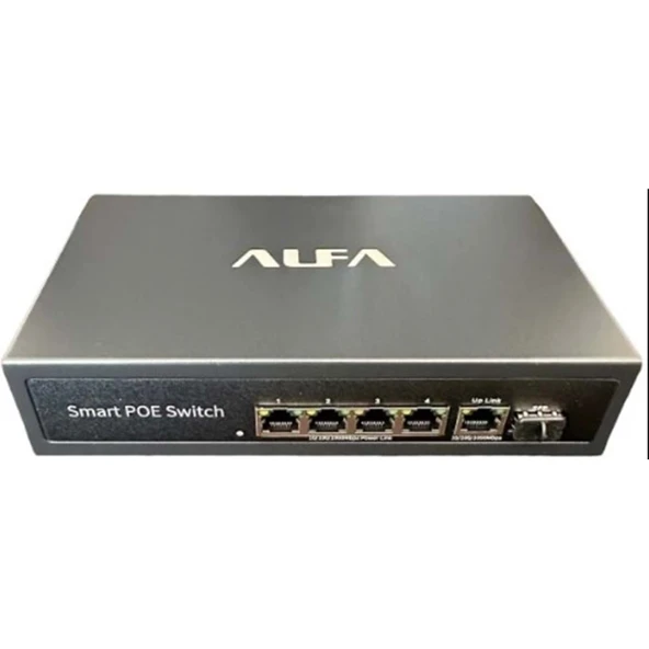 ALFA P208 4+2 10/100/1000Mbps SMART TAMAMI GİGABİT POE SWITCH