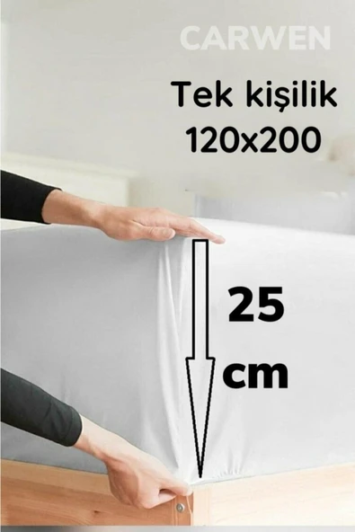 Ranforce Pamuk Kumaş Lastikli Çarşaf Seti 120x200 - 2