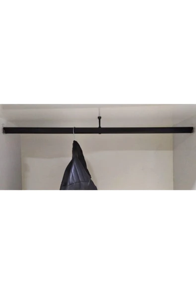 FSM Oval 130cm Alüminyum Dolap Içi Elbise Askı Borusu Aparatları Vidaları