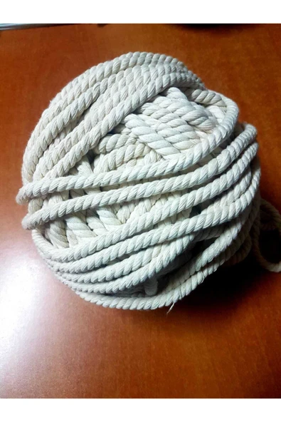 OZKARAKAYAİP Pamuk Ip Halat Makrome Hobi 6mm 50 Metre