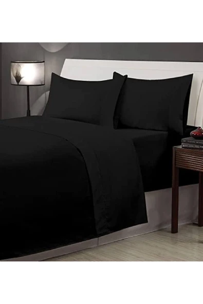 Stella Flavo Fitted Çarşaflı Nevresim Takımı Tek Kişilik Siyah - 4