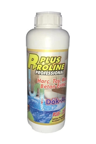 PLUS PROLİNE Lavabo Açıcı Dök Aç Harç Beton Taş Kum Eritici 1 Lt