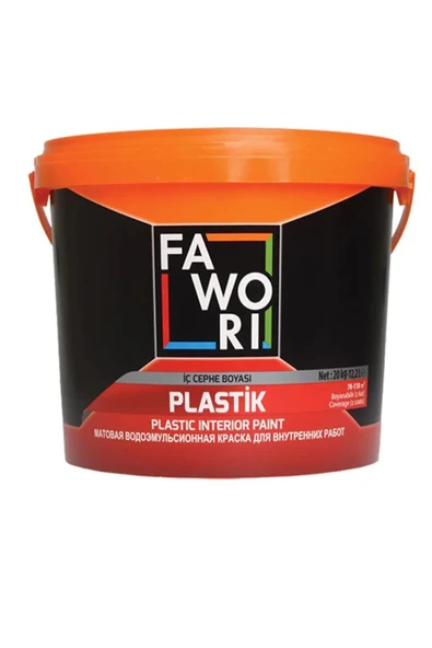 Fawori  Plastik İç Cephe Duvar Boyası 3,5 Kg-Kum Beyazı