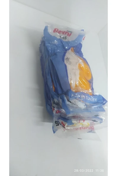 Beybi  Elora Nitril Pmk Örme Beyaz/sarı 12li Paket - 2