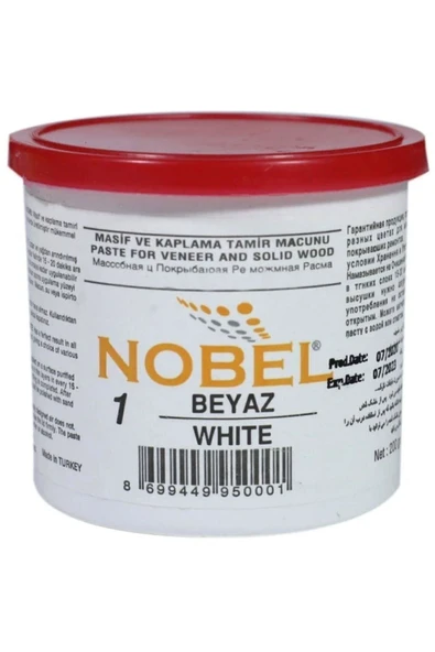 Nobel Ahşap Tamir Dolgusu Masif Ve Kaplama Tamir Macunu Beyaz 200 Gr - 2