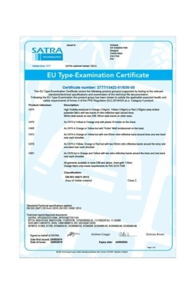 PORTWEST Fosforlu Yelek Ikaz Yeleği - 2