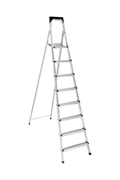 Kanat  Elips Galvanizli Katlanabilir Çok Amaçlı Profil Merdiven 7+1 Basamak - 2