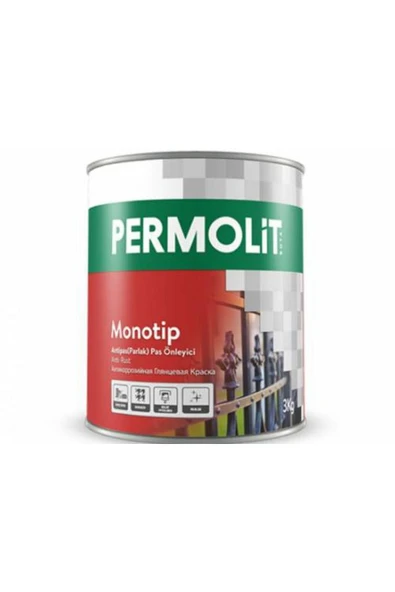 Permolit  Monotip Antipaslı Metal Boyası 0,750lt Siyah - 1