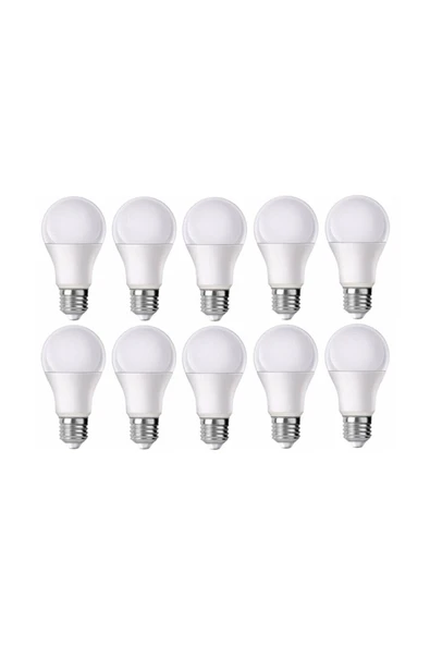 Noas  Led - 9w - Beyaz Işık - E27 - 10lu - Tasarruflu Led Ampul 9w Ampul