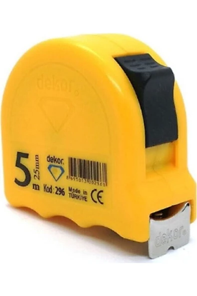 TYSON  Şerit Metre 5 Metre X 25 Mm Kemer Klipsli Stoplu Darbeye Dayanıklı - Dekor Markalı - 2