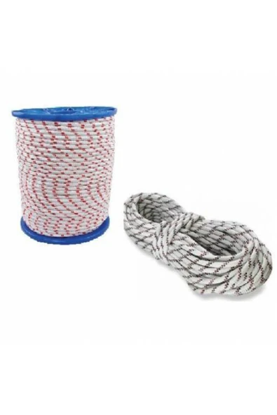 GÜVEN 50 Metre 8 Mm Iskota Halat Branda Tente Yük Bağlama Gerdirme Ipi Polyester