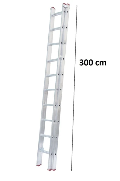 akrobat  3+3 Toplam 6 Metre Endüstriyel Alüminyum Sürgülü (ptt) Merdiveni - 2